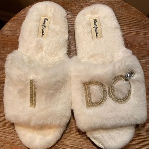 Wedding I Do Slippers